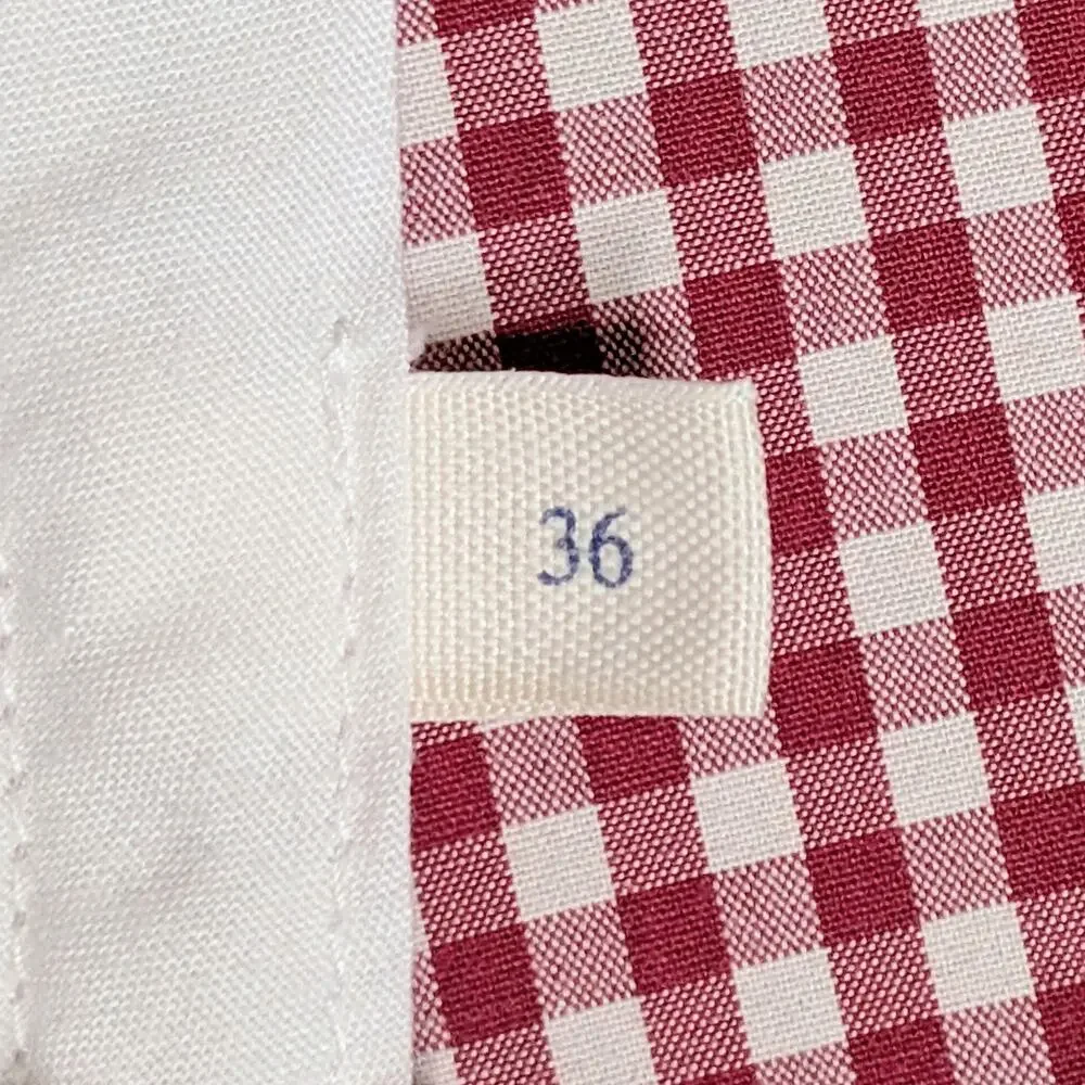 J.Crew Men's Gingham Shorts Cotton Red White Check Flat Front Preppy Size 36